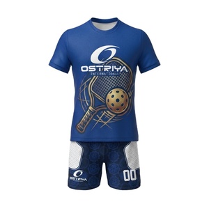 Custom Printed Breathable Quick Dry Unisex Pickleball Uniform Sports Shirt Short Sleeve Summer Front Logo Anti-UV Crew Neck - Product Image 6