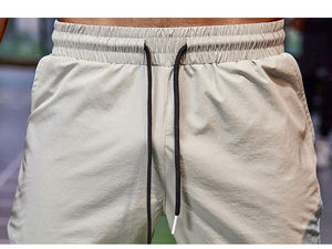 Pantalon de survêtement pour homme, bleu, taille élastique, cordon de serrage, poches latérales, décontracté, léger, respirant, polyester et coton, été - Product Image 6