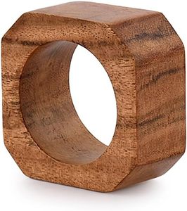 Anneaux de serviette en bois faits à la main, économiques, pour la décoration de table et les événements - Product Image 6