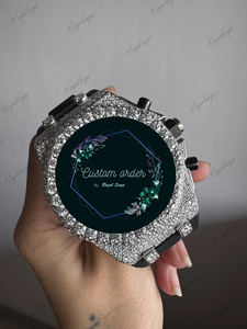 Reloj de Diamantes Moissanite VVS Personalizado para Hombre, Reloj de Lujo con Movimiento Automático, Correa de Goma, Estilo Hip Hop - Product Image 4