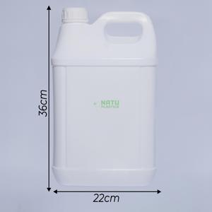Bidon en plastique de qualité alimentaire 10L (un gallon) pour eau ou huile, carré ou rond, type jerrycan, facile à transporter, avec poignée - Product Image 2