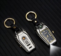 Briquet USB rechargeable avec logo personnalisé, design de luxe en alliage de zinc, vente en gros directe d'usine, faible MOQ, cadeaux multifonctionnels