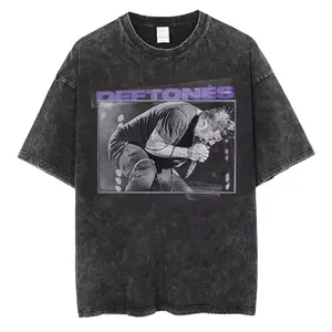 Camisetas de Moda con Lavado Ácido Personalizadas para Hombre, Camisetas de Verano 100% Algodón con Estampado Personalizado - Product Image 3