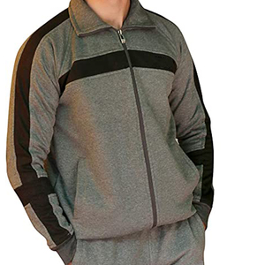 Men's Gray Tracksuit Full <b>Zip</b> <b>Hooded</b> Casual Sportswear Breathable Polyester Cotton Autumn Wear Regular Fit Side Pockets - Product Image 6