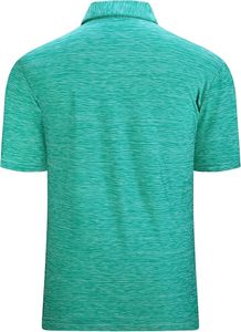 Men's Dark Blue Short Sleeve Shirt Solid Casual Button Design Pocket Knitted Breathable Regular Fit 220 Grams Front Logo Printed - Product Image 3