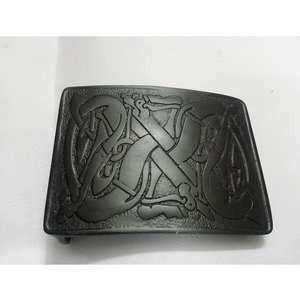 Nueva Hebilla de Cinturón Escocesa con Acabado Negro y Patrón Celta Entrelazado, Venta al por Mayor de Fábrica 2026 - Product Image 3