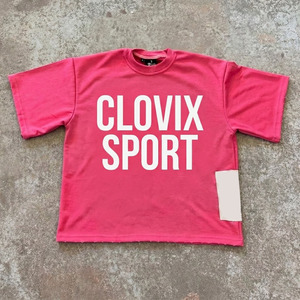 T-shirt graphique au design nouveau – Tee-shirt ample en coton doux pour un usage quotidien avec broderie délavée - Product Image 1