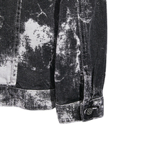 Veste en jean sur mesure pour femme, style streetwear, boutonnée, délavage léger, style doux d'automne, manches longues, en denim épais
