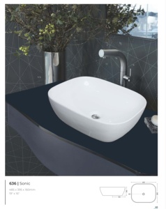 White Rectangular Ceramic Vessel Bathroom <b>Sink</b> Above Counter Basin Modern Wash Basin - Product Image 3