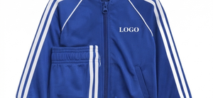 Blue Adult Unisex Lightweight Cotton Tracksuit Full Sleeve Drawstring Front Logo Sporty Design Breathable Polyester Winter Wear - Product Image 5