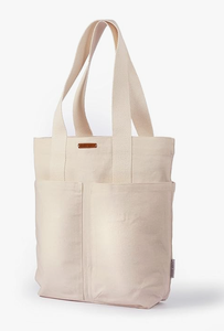 Organic Cotton Canvas Shoulder Tote <b>Bag</b> with Multiple Pockets Reusable College Shopping <b>Bag</b> for Daily Use Carry Travel Use - Product Image 4
