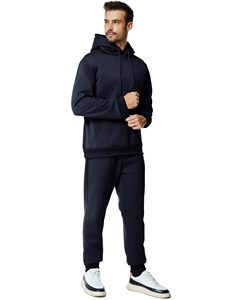 Comfortable Embroidered Winter Sweat <b>Suit</b> 100% Cotton Casual Wear with Front Logo - Product Image 3