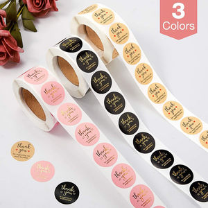Custom Waterproof Thank You <b>Labels</b> Stickers for Sealed <b>Packaging</b> Custom Self Adhesive Metallic Letters Stickers - Product Image 2