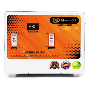 Estabilizador de Línea Principal de Alta Resistencia MuscleGrid 5KVA 100v-500v, Bifásico, con Batería Externa para Computadoras, Centros de Datos y Equipos Médicos - Product Image 3