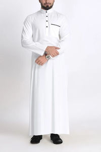 Thobe islamique sur mesure pour hommes, vêtements islamiques grande taille, Jubba pour enfants et adultes, ensemble familial assorti de thobes islamiques pour hommes - Product Image 3