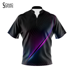 Custom <b>Dart</b> Jersey Cheap Sports Bowling Uniform Men's 100% Polyester USA Hot Sale Zipper Dartboard Shirts - Product Image 5