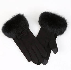 Custom Women's Wool Cuff Winter <b>Gloves</b> | <b>Touchscreen</b> Casual Warm Knit Cuff <b>Gloves</b> | Thermal Cold Weather Fashion OEM ODM - Product Image 4