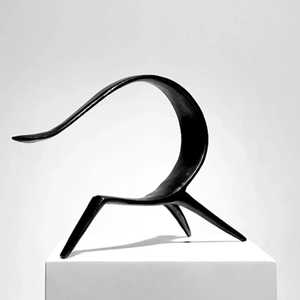 H 25.40 x L 40.64 x W 7.62 cm Modern Abstract Metal Sculpture Handmade Artistic Irregular Shape Tabletop Decor for Living Room - Product Image 3