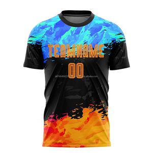 Maillots de football pour hommes adultes imprimés par sublimation uniformes 100% polyester séchage rapide et respirant couleurs personnalisées vêtements de sport de football - Product Image 5