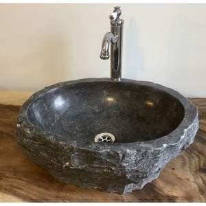 Accessoire de comptoir de lavabo en marbre noir moderne - Product Image 6