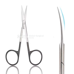 Tijeras de Precisión Curvas de Acero Inoxidable de Grado Médico, Duraderas, para Manicura, Cosmética, Cutículas, Cejas - Product Image 2
