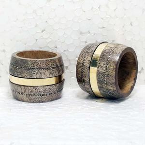 Servilleteros de madera Natural de alta calidad, modelo HHO, servilletero de diseño Floral para cocina, decoración de mesa de fiesta de boda - Product Image 2