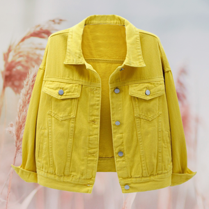 Veste en jean pour homme, coupe ample, longueur classique, tendance hiver, réversible, séchage rapide, deux poches poitrine, 100% coton - Product Image 2