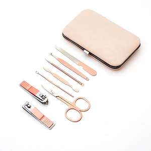 8 Pieces Manicure Pedicure Instruments <b>Kit</b> with <b>Nail</b> Clippers Professional Grooming Tools - Product Image 1