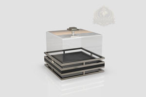 Décoration de table de luxe du Qatar, dôme à gâteau carré Palestine, couvercle à gâteau en verre avec base, présentoir à dessert moderne, pâtisserie de luxe - Product Image 5