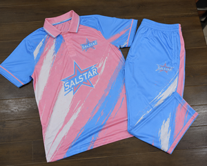 ชุดคริกเก็ตชาย SALSTAR เสื้อโปโลแขนสั้นและกางเกงขายาว ผ้าโพลีเอสเตอร์ระบายอากาศดี ดีไซน์สีตัดกัน ใส่ได้ทุกฤดู - Product Image 6