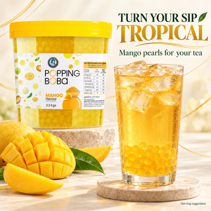 Perlas de Jugo de Mango VINUT TRUST, Boba Explosiva, Envase de 3.2 kg para Té con Leche y Bebidas, Proveedor Mayorista y Exportador - Product Image 4