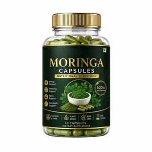 Capsule de feuilles de Moringa de qualité supérieure, 100% naturelle et à base de plantes, complément alimentaire riche en antioxydants et minéraux - Product Image 2