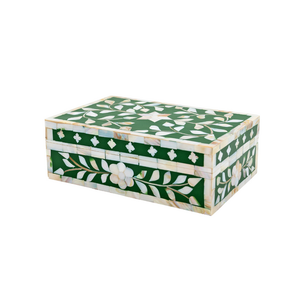 Handcrafted Mother of Pearl & <b>Abalone</b> <b>Shell</b> Marble Inlay Keepsake Box Natural MOP Finish for Jewelry Ornament or Gift Storage - Product Image 6