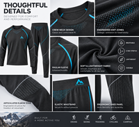 Ensemble de sous-vêtements thermiques sans coutures pour homme, coupe décontractée, manches longues, haut et pantalon pour sports de plein air, OEM