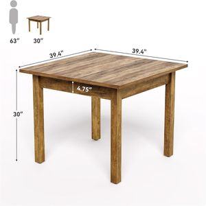 Tavolo da Pranzo Quadrato per Cucina, Soggiorno e Zone Pranzo - Product Image 5