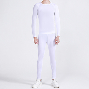 <b>Men's</b> High Waist Quick Dry Breathable <b>Compression</b> <b>Tights</b> 2 Piece Set <b>for</b> Fitness Sports Training Active Wear - Product Image 5