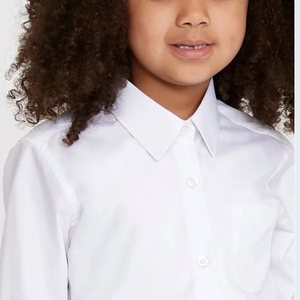 Chemise d'école blanche à manches longues avec logo personnalisé, uniforme scolaire pour enfants, chemise d'uniforme pour l'école primaire, chemise pour les filles, chemise pour les élèves - Product Image 4