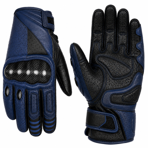 Padded Hard Knuckle Leather <b>Motorcycle</b> Racing Gloves Motocross Biker Riding Gloves Full Finger Touchscreen Hand <b>Grips</b> Gloves - Product Image 2