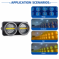 2x50W Golden 128PCS RGB LED Trois bandes lumineuses flexibles DMX512 Auto/Master-Slave 8 bits à gradation linéaire pour effets de scène et public