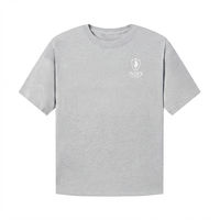 T-shirt gris à manches courtes et col rond pour homme Index Apparel, coupe classique, tricoté, 100 % coton respirant, imprimé devant, éco-responsable