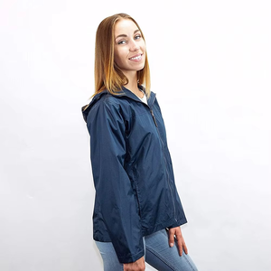 Women's Plus Size Hooded Waterproof <b>Jacket</b> Full Sleeve Polyester Outerwear Autumn Utility Style Regular Fit Solid Color <b>jacket</b> - Product Image 3