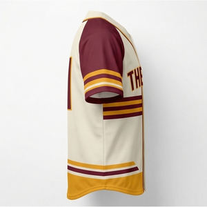 Camiseta de Béisbol Sublimada Personalizada con Nombre, Número y Gráficos, Cierre Completo con Botones, Ropa Deportiva al por Mayor de China - Product Image 4