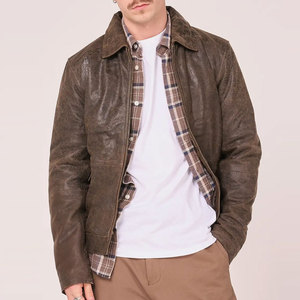 Pakistan Manufacturer Discounted Price Men's Leather <b>Jacket</b> Wholesale Design Best Quality Men's Biker Leather <b>Jacket</b> - Product Image 1