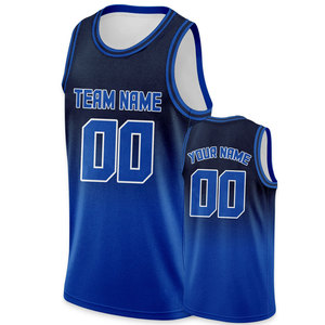 Maillot de basket personnalisé bleu avec nom, numéro et logo imprimés, t-shirt d'équipe pour homme, 100% polyester respirant et anti-humidité, grandes tailles - Product Image 3