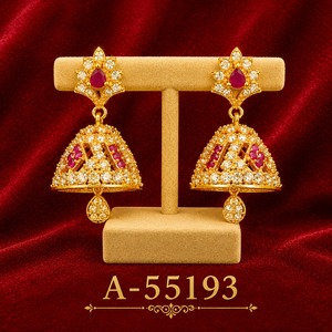 Boucles d'oreilles pendantes ovales plaquées or avec corail, émail vert et zircon rouge serti clos, bijoux de fête tendance pour femme, troisième marque - Product Image 3