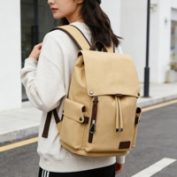 Sac à dos de voyage sportif décontracté en polyester Oxford léger 22L avec fermeture à rabat et bouton-pression, conception à double fermeture éclair, ergonomique