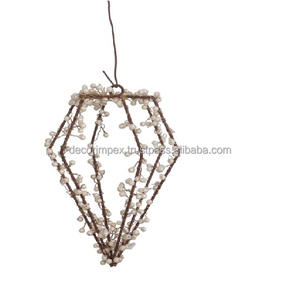 Navidad Metal colgante adornos decorativos de hierro venta al por mayor barato Lase Navidad agujero puerta colgante ornamento - Product Image 1