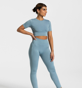 Leggings de Yoga de Cintura Alta a la Moda, Color Sólido, Leggings Sin Costuras con Efecto Push-Up para Mujer - Product Image 3