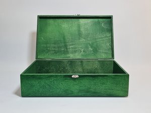 Boîte de rangement décorative en bois vert, idéale pour le rangement sur table, la décoration intérieure et les effets personnels - Product Image 5