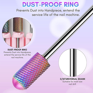 Surgical Grade Stainless Steel Manicure Nail <b>Drill</b> Sets Multi Function 7 Pcs Electric Nail <b>Drill</b> Bits For Beauty Salon Use - Product Image 5